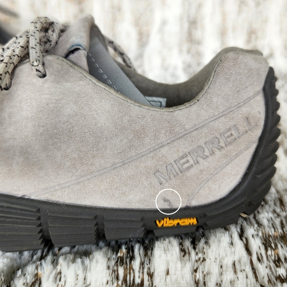 Merrell "Move Glove Suede" Barefoot Running Shoe Vibram Grey | Women's Size 6.5 - Picture 12 of 16